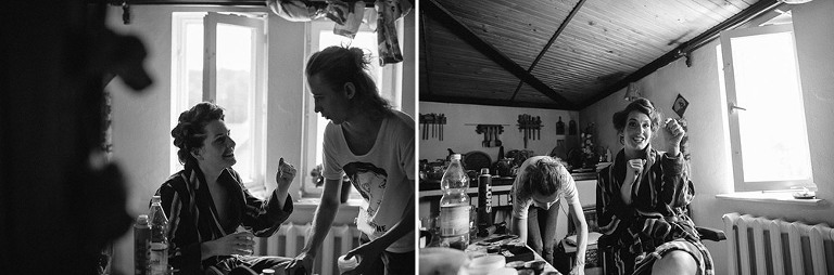 radosna panna młoda przed swoim ślubem 