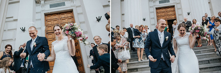 wyjście z kościoła nowożeńców 