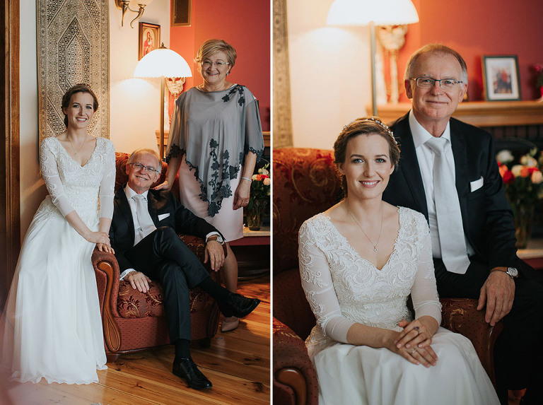 Pani młoda z rodzicami 