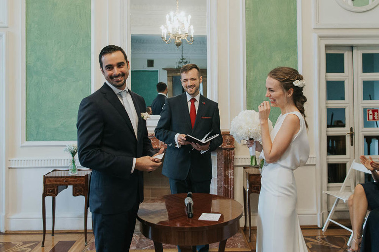 ślub we wnętrzach w Pałacu Radziwiłłów w Balicach