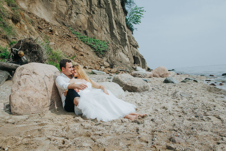 plener ślubny nad morzem