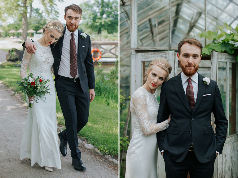 spacer Państwa młodych podczas sesji w dniu ślubu 