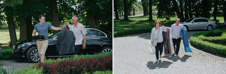 przyjazd gości na wesele 