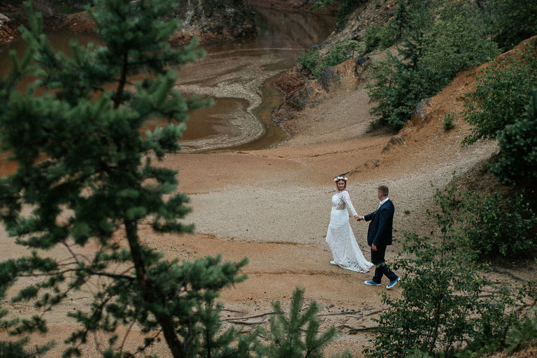 sesja ślubna kolorowe jeziorka 