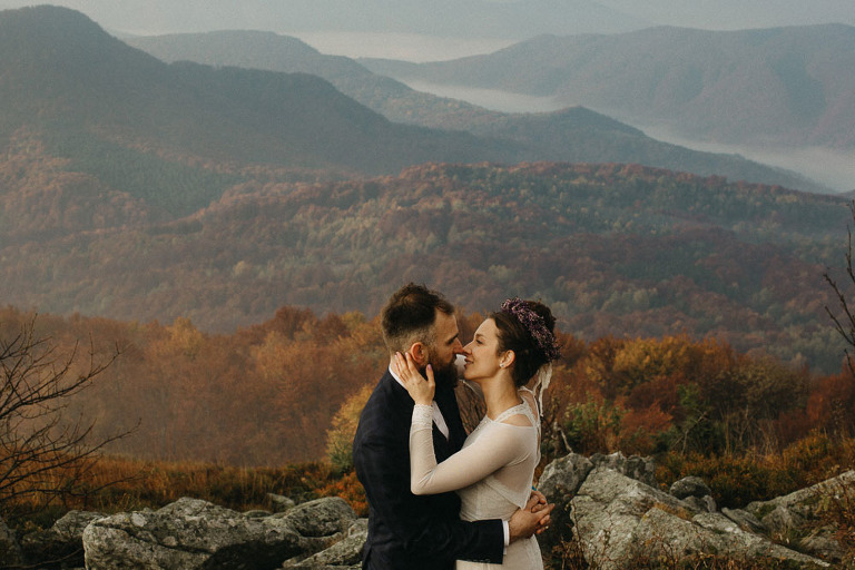Jesienny plener ślubny w bieszczadach