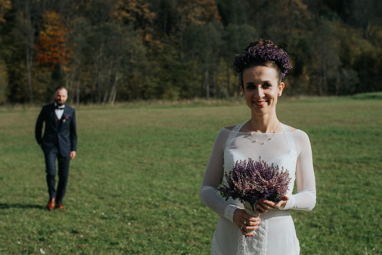 first look przed ślubem 