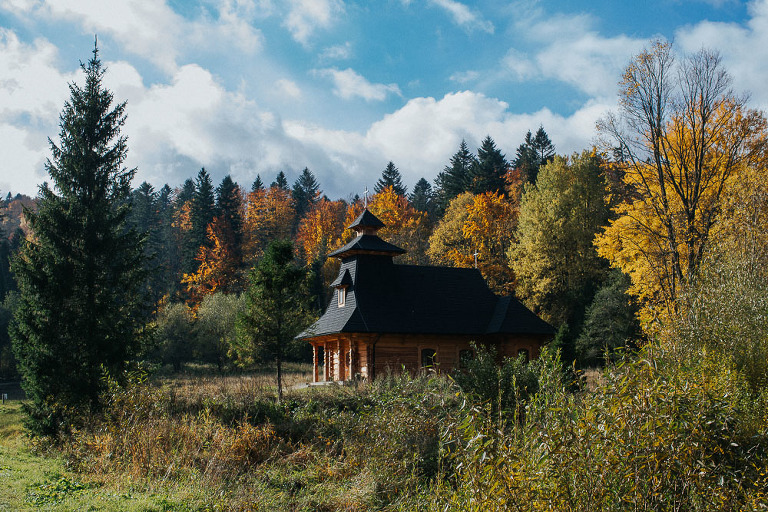 kościół drewniany Muczne Bieszczady 