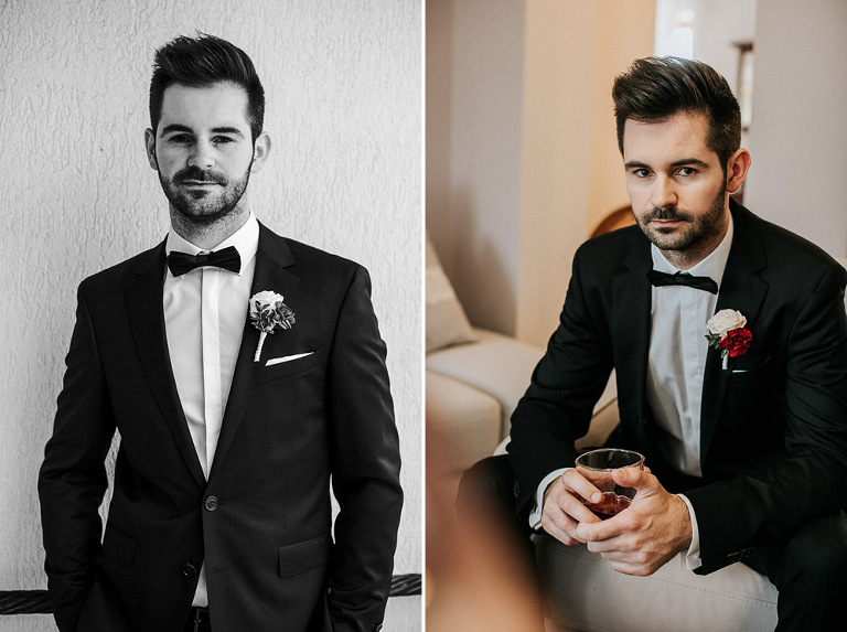 portret pana młodego w dniu ślubu 