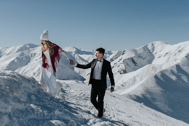 sesja slubna w gorach 