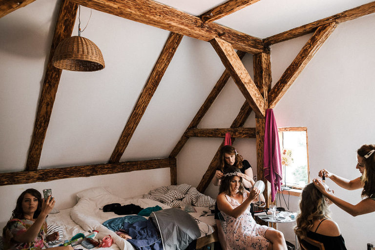 czesanie przed weselem