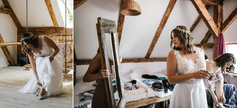 ostatnie poprawki przed rustykalnym weselem 