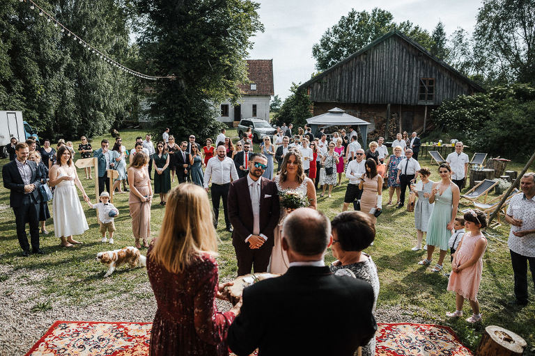 powitanie chlebem i solą w stodole
