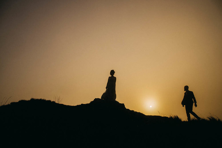 mglisty wschód słońca w Bieszczadach 