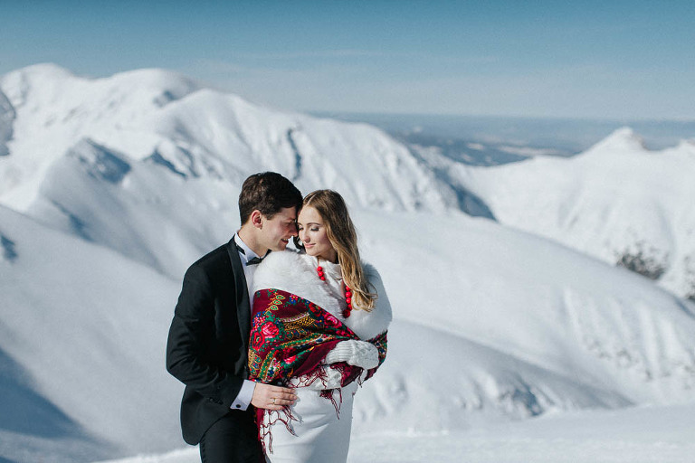 zimowa sesja zdjęciowa w Bieszczadach 