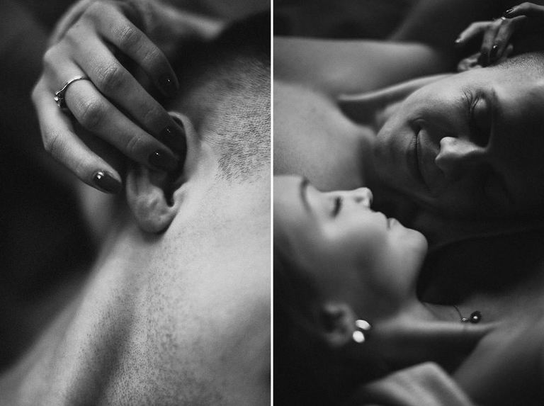 delikatna sesja intymna