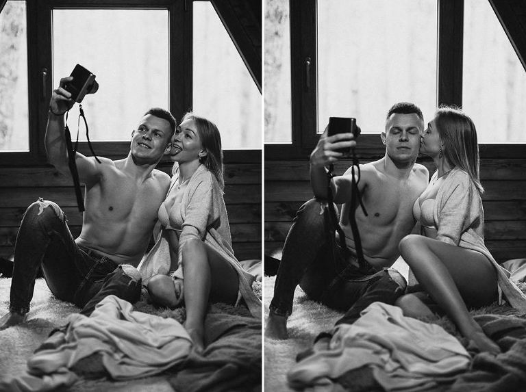 para robiaca sobie zdjecie podczas intymnej sesji zdjęciowej