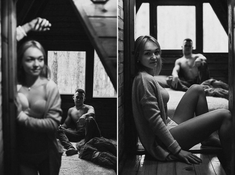 portret dziewczyny w bieliźnie