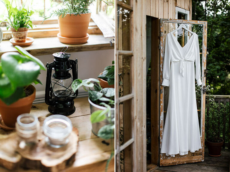 Cicha 23 suknia pania młodej w drewnianym domku 