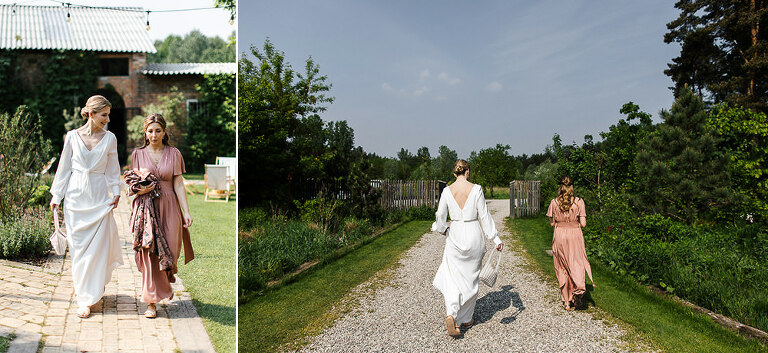 pani młoda idzie do małego domku