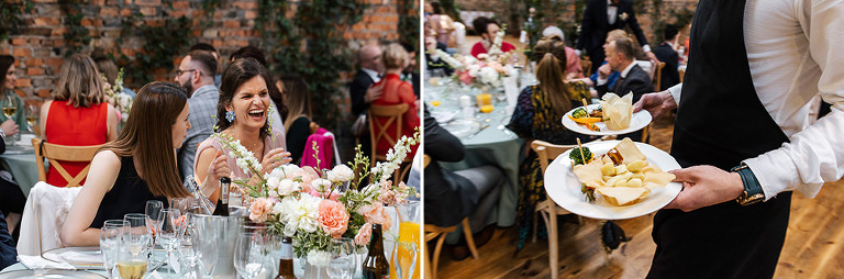 cicha 23 duża stajnia kelner wnosi jedzenie 