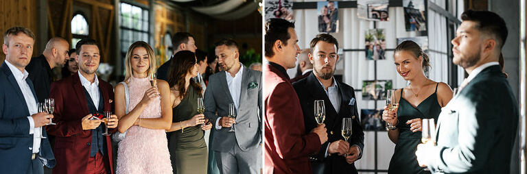 goście czekający na parę młodą w Majatek Howieny 