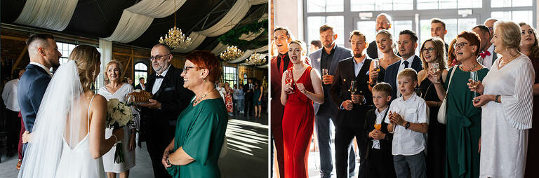 przywitanie państwa mlodych Majątek Howieny 